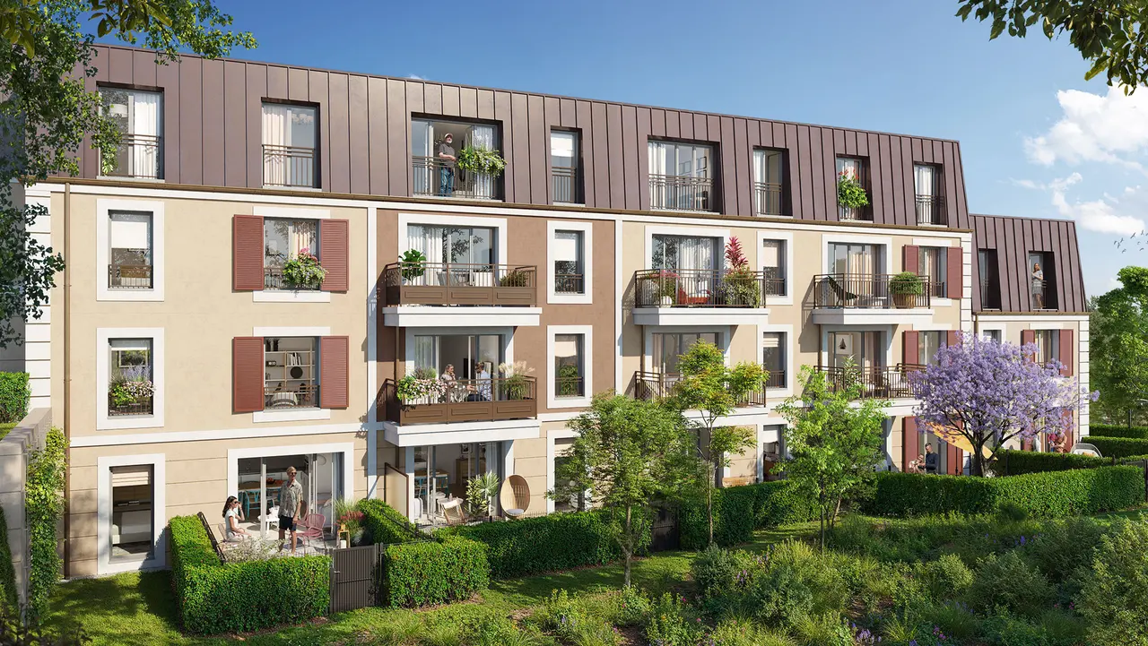 Perspective 3D — Façade — L'Écrin Harmonie, Montlhéry