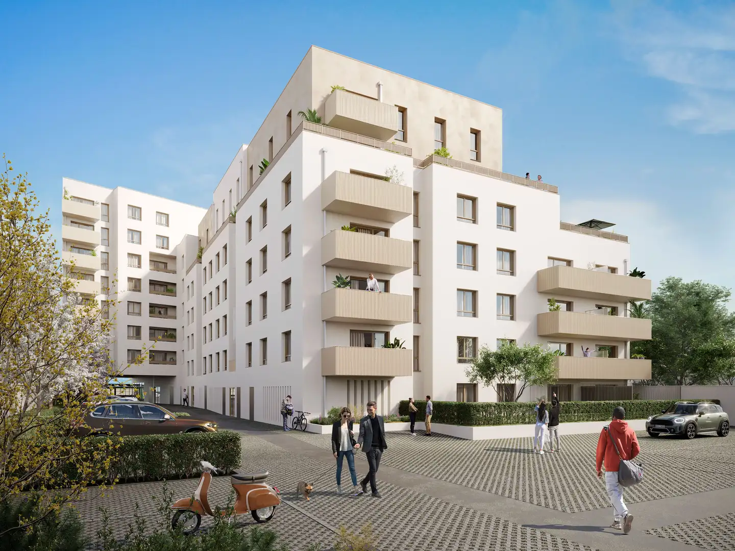 Perspective 3D — Façade sur rue — Villa Lena, Pierrefitte-sur-Seine